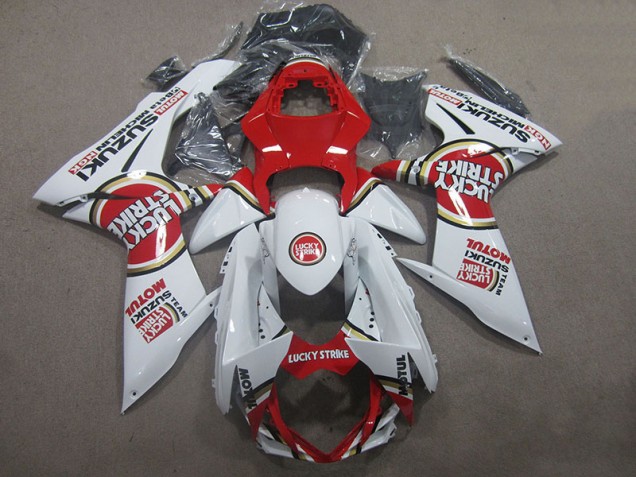 Suzuki GSXR 600 K11 2011-2024 - Weiß Lucky Strike Rot Motul Suzuki GSXR 600 K11 2011-2024 - Weiß Lucky Strike Rot Motul