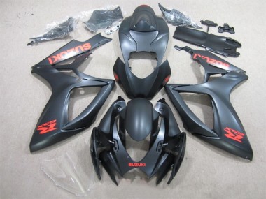 Suzuki GSXR 600 K6 2006-2007 - Schwarz Rot Aufkleber