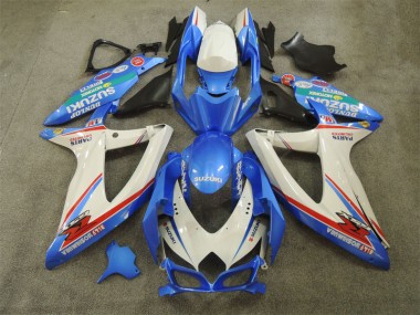 Suzuki GSXR 600 K8 2008-2010 - Blau Weiß mit Aufklebern