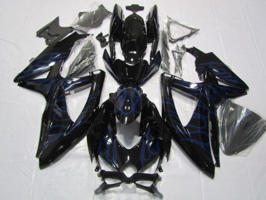 Suzuki GSXR 600 K8 2008-2010 - Schwarze Blau Flamme
