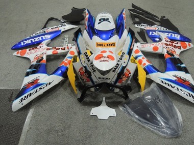 Suzuki GSXR 600 K8 2008-2010 - Weiß Blau Dunkel Hund
