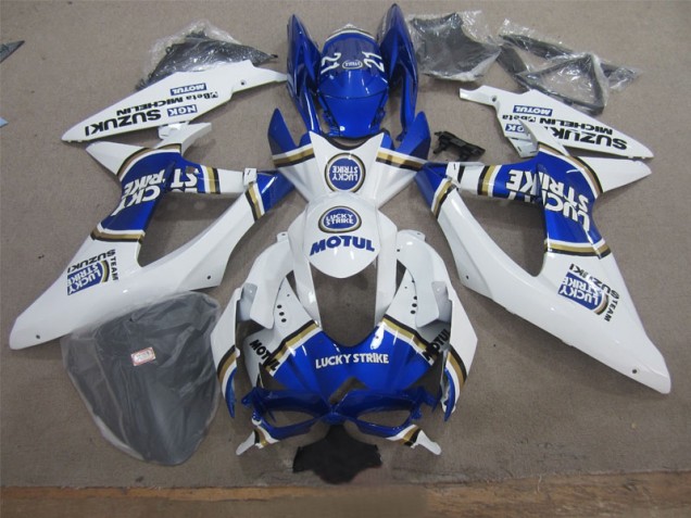 Suzuki GSXR 600 K8 2008-2010 - Weiß Lucky Strike Blau Motul Suzuki GSXR 600 K8 2008-2010 - Weiß Lucky Strike Blau Motul