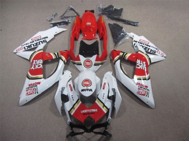 Suzuki GSXR 600 K8 2008-2010 - Weiß Lucky Strike Rot Motul
