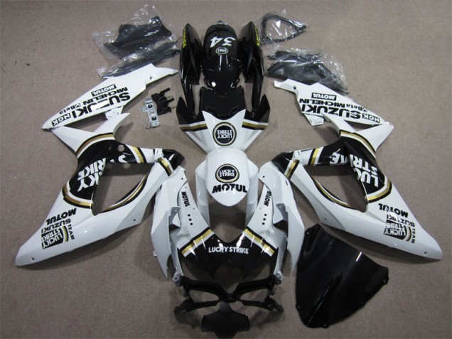 Suzuki GSXR 600 K8 2008-2010 - Weiß Lucky Strike Schwarz Motul Suzuki GSXR 600 K8 2008-2010 - Weiß Lucky Strike Schwarz Motul