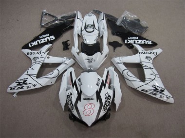 Suzuki GSXR 600 K8 2008-2010 - Weiß Schwarz Corona Extra Motul 8