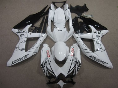 Suzuki GSXR 600 K8 2008-2010 - Weiß Schwarz Corona Extra Motul