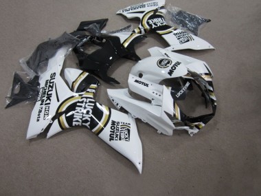 Suzuki GSXR 750 K11 2011-2024 - Weiß Lucky Strike Schwarz Motul