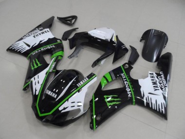 Yamaha R1 2000-2001 - Schwarz Weiß Grün Monster