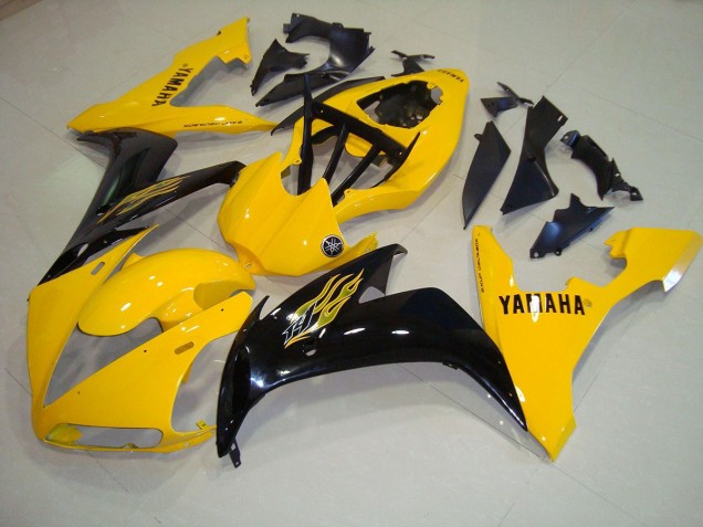 Yamaha R1 2004-2006 - Gelb Schwarz Flamme Yamaha R1 2004-2006 - Gelb Schwarz Flamme