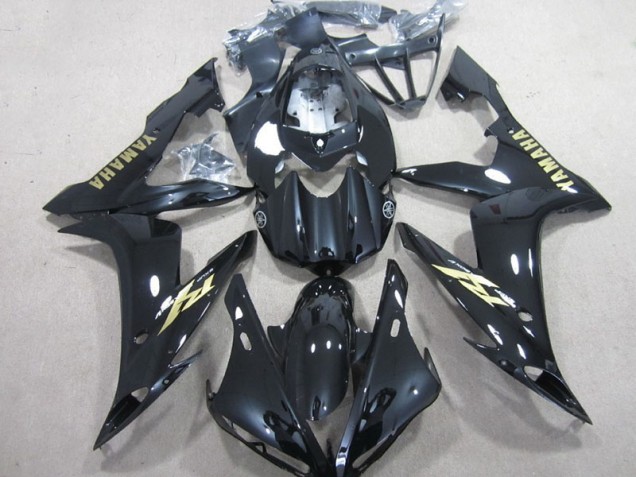 Yamaha R1 2004-2006 - Schwarz Weiß Gold Aufkleber Yamaha R1 2004-2006 - Schwarz Weiß Gold Aufkleber