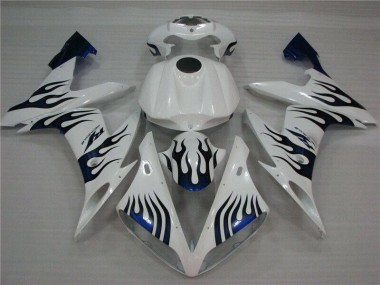Yamaha R1 2004-2006 - Weiß Blau Flamme