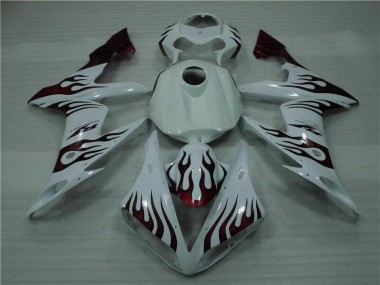Yamaha R1 2004-2006 - Weiß Rot Flamme