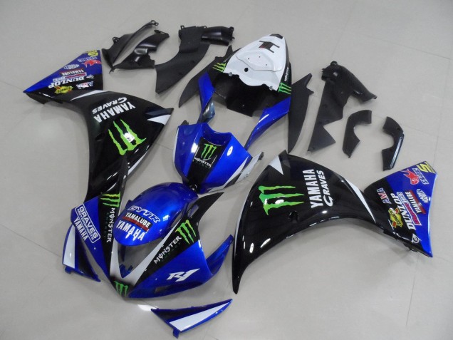 Yamaha R1 2009-2011 - BlauSchwarz Monster Yamaha R1 2009-2011 - BlauSchwarz Monster