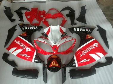 Yamaha R1 2009-2011 - Rot Weiß Und Schwarz Grafik