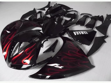 Yamaha R1 2009-2011 - Rote Schwarz Flamme