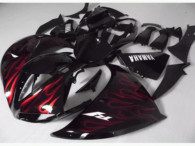 Yamaha R1 2009-2011 - Rote Schwarz Flamme Yamaha R1 2009-2011 - Rote Schwarz Flamme