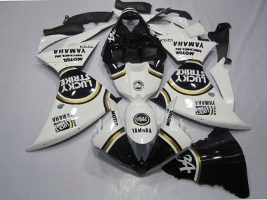 Yamaha R1 2009-2011 - Schwarz Weißes Lucky Strike
