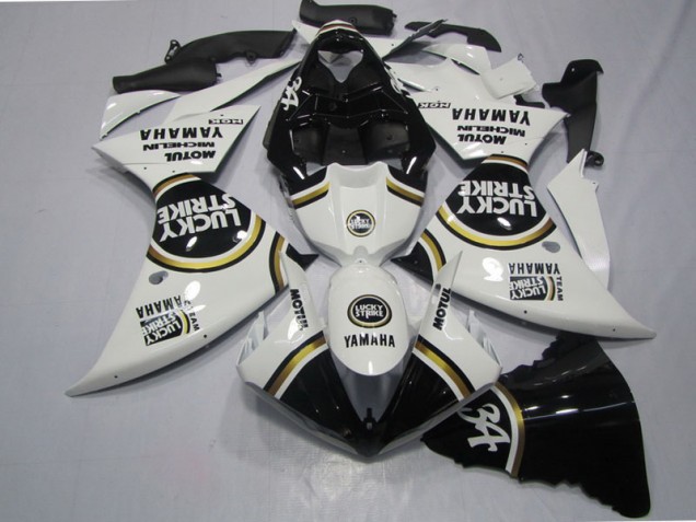 Yamaha R1 2009-2011 - Schwarz Weißes Lucky Strike Yamaha R1 2009-2011 - Schwarz Weißes Lucky Strike