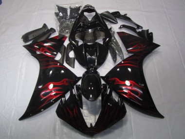 Yamaha R1 2009-2011 - Schwarz rote Flamme