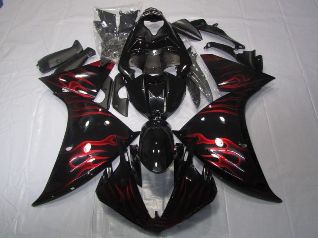 Yamaha R1 2009-2011 - Schwarz rote Flamme Yamaha R1 2009-2011 - Schwarz rote Flamme