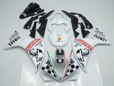 Yamaha R1 2009-2011 - Weiß Schwarz Abrath
