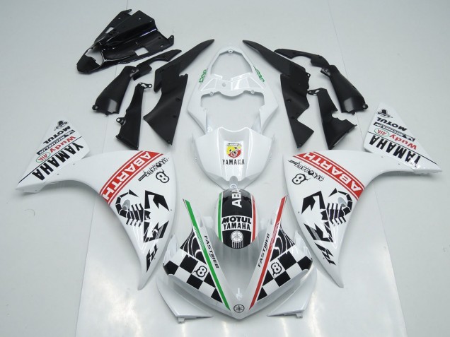 Yamaha R1 2009-2011 - Weiß Schwarz Abrath Yamaha R1 2009-2011 - Weiß Schwarz Abrath