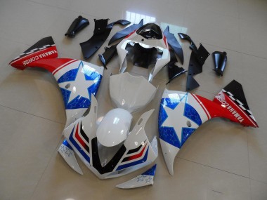Yamaha R1 2009-2011 - Weiß Schwarz Ducati Stern