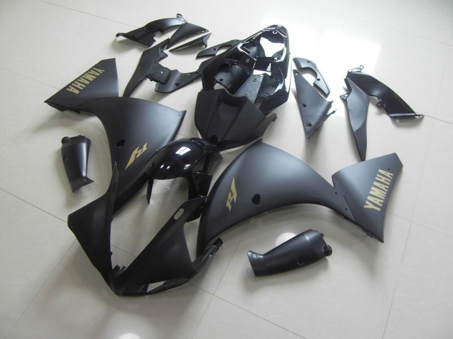 Yamaha R1 2012-2014 - Matt Schwarz Gold Aufkleber