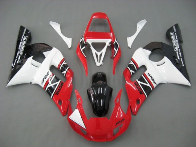 Yamaha R6 1998-2002 - Rot Weiß Schwarz