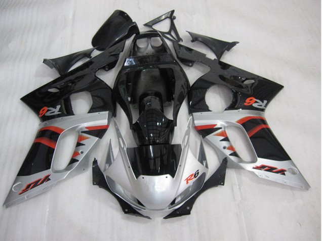 Yamaha R6 1998-2002 - Schwarz Silber