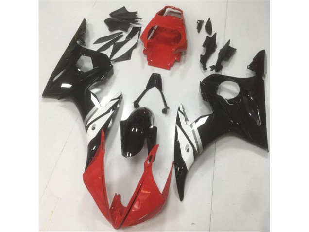 Yamaha R6 2003-2005 - Rot Schwarz Weiß Yamaha R6 2003-2005 - Rot Schwarz Weiß
