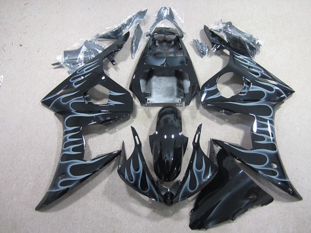 Yamaha R6 2003-2005 - Schwarz mit Flamme Yamaha R6 2003-2005 - Schwarz mit Flamme