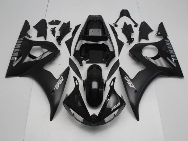 Yamaha R6 2003-2005 - Schwarz mit silbernen Aufklebern Yamaha R6 2003-2005 - Schwarz mit silbernen Aufklebern