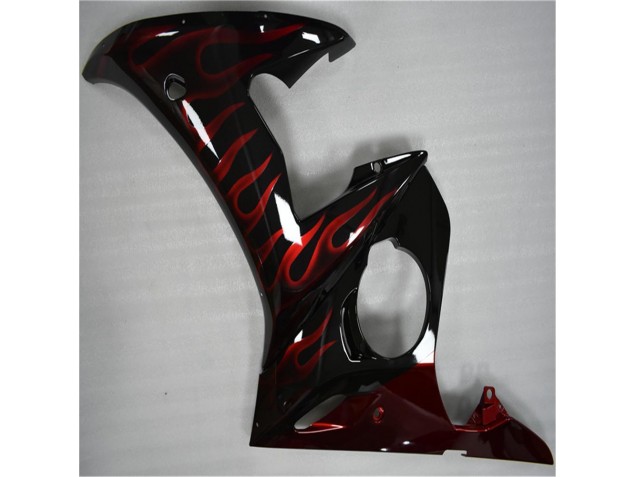 Yamaha R6 2003-2005 - Schwarz rote Flamme Yamaha R6 2003-2005 - Schwarz rote Flamme