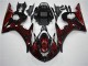 Yamaha R6 2003-2005 - Schwarz rote Flamme Yamaha R6 2003-2005 - Schwarz rote Flamme