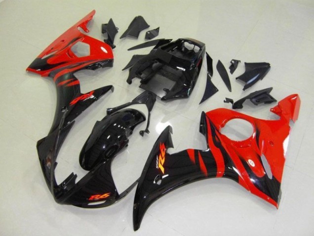 Yamaha R6 2003-2005 - Schwarz rote Flamme Yamaha R6 2003-2005 - Schwarz rote Flamme