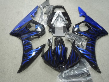 Yamaha R6 2003-2005 - Schwarze Blau Flamme
