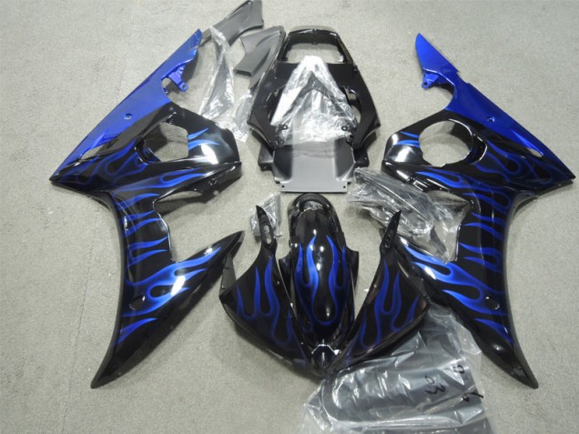 Yamaha R6 2003-2005 - Schwarze Blau Flamme Yamaha R6 2003-2005 - Schwarze Blau Flamme