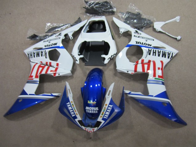 Yamaha R6 2003-2005 - Weiß Blau Motul Fiat Yamaha R6 2003-2005 - Weiß Blau Motul Fiat