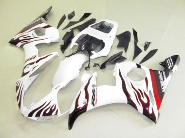 Yamaha R6 2003-2005 - Weiß Und Flamme