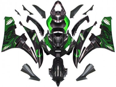 Yamaha R6 2006-2007 - Schwarze Grüne Flamme