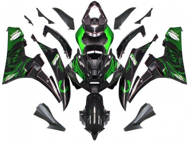 Yamaha R6 2006-2007 - Schwarze Grüne Flamme Yamaha R6 2006-2007 - Schwarze Grüne Flamme