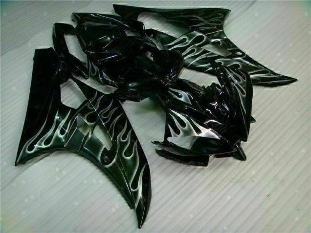 Yamaha R6 2006-2007 - Silber Flamme Schwarz Yamaha R6 2006-2007 - Silber Flamme Schwarz