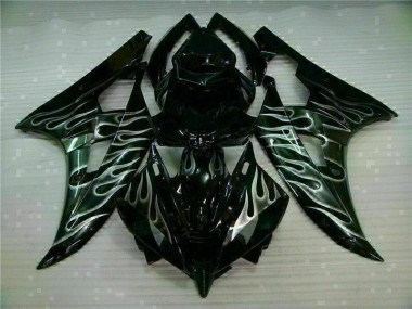 Yamaha R6 2006-2007 - Silber Flamme Schwarz