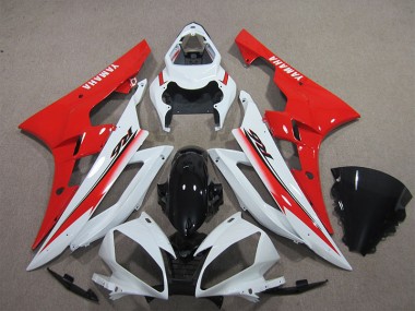 Yamaha R6 2006-2007 - Weiß Schwarz Rot